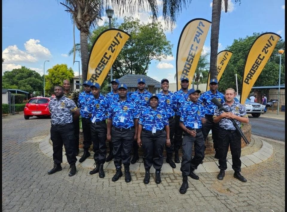 Prosec CITR team at a community event with branded banners